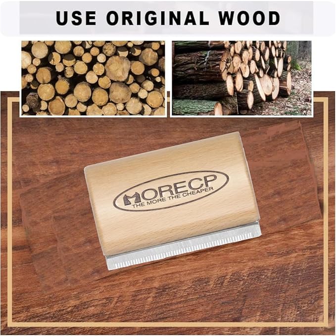 MORECP 3.95in Dog Brush & Deshedding Brush for Cats - Gentle & Effective Wooden Pet Hair Removal Tool for Dogs, Cats, Horses to Stop Shedding, Remove Undercoat