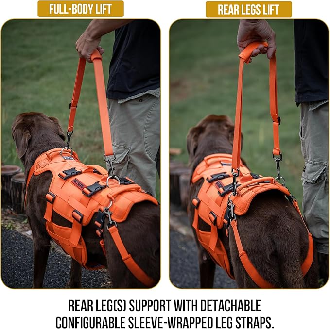 OneTigris Dog Lift Harness for Large Dogs, Dog Hip Support Brace, Full Body Dogs Lifter with Handles Invictus Multifunctional Mobility Assistance Vest for Back Legs