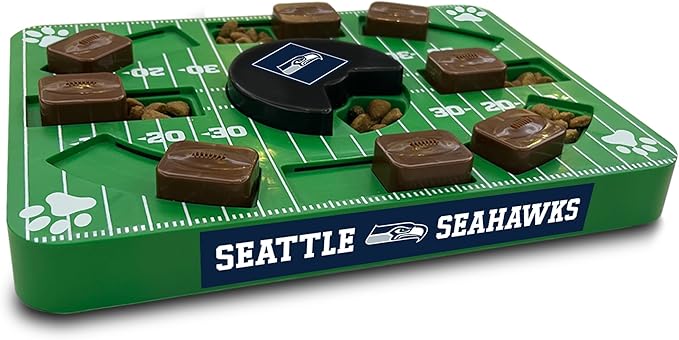 Pets First NFL Seattle Seahawks Puzzle Toy, Interactive Dog Puzzle Treat Toy