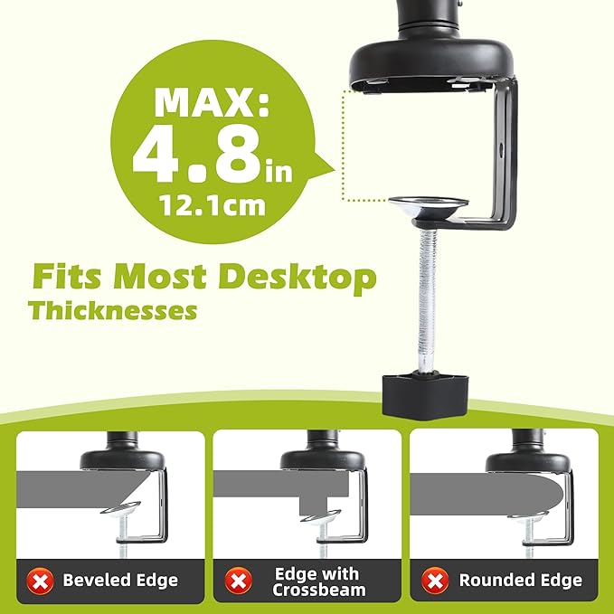 Cat Bed for Desk Solid Wood, Clamp-On Desktop Cat Perch with Memory Foam Cushion, Space-Saving Cats Bed Platform for Large Cats, No Drilling Needed, Elegant Pet Furniture for Office & Bedside