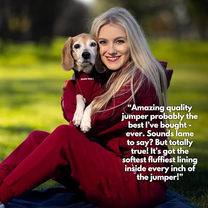 Spark Paws Human Hoodie - Premium Quality, Buttery Soft, Superior Comfort and Fit, Calming Fleece Interior, Suitable for All Styles - Burgundy - M
