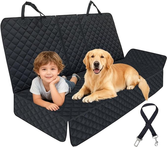 Dog Car Seat Cover for Back Seat Pet Cover for Dogs, Waterproof Nonslip Car Seat Covers Protector Scratchproof Pet Bench Seat Covers for Cars, Truck, SUV