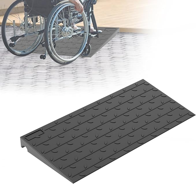 2.5" Rise Rubber Threshold Ramp for Doorways, 36" Wide Wheelchair Ramp 2200 Lbs Capacity, Entry Curb Ramp with Non-Slip Surface, for Wheelchairs, Scooter, Power Chairs, Driveways