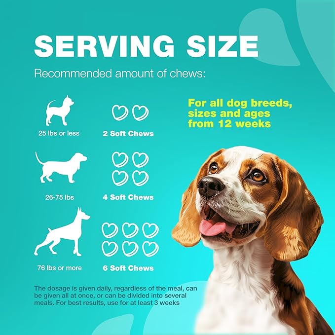 No Poo Chews for Dogs - Coprophagia Deterrent - Dog Probiotics for Digestive Health with Enzymes - Canine Stool Eating Deterrent - Digestive, Dental, Gut & Immune Health Treats - No Poop Eating