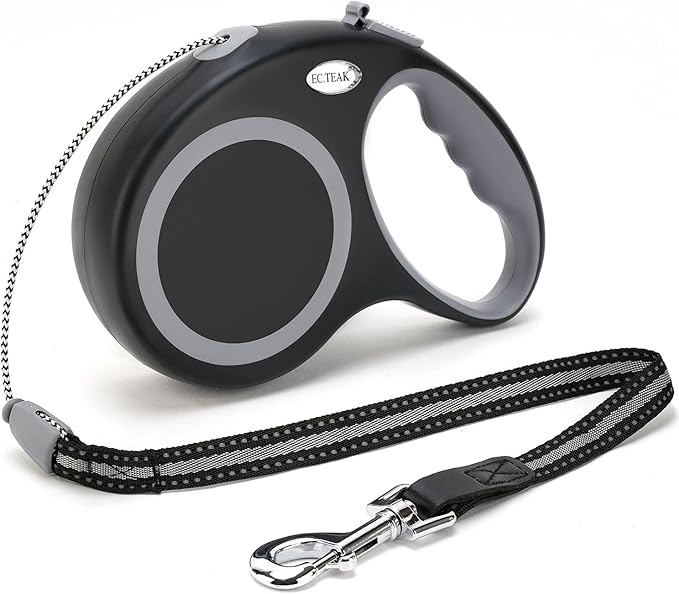 Retractable Dog Leash, 30 FT/ 20 FT Dog Walking Leash for Small Medium Large Dogs up to 77 lbs, Heavy Duty No Tangle (Black, 30 FT (30-77 lbs))