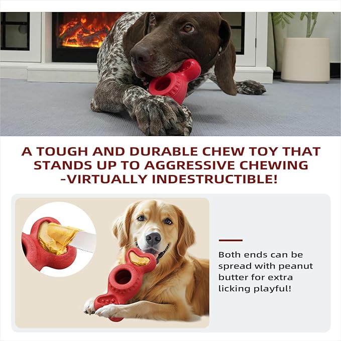 Dog Frozen Treat Toys to Keep Them Busy - Interactive Dog Puzzle Toys with Frozen Mold, Indestructible Aggressive Chew Toys for Large Dogs, Food Grade-Easy to Clean-Reduce Anxiety-Safe Chewing