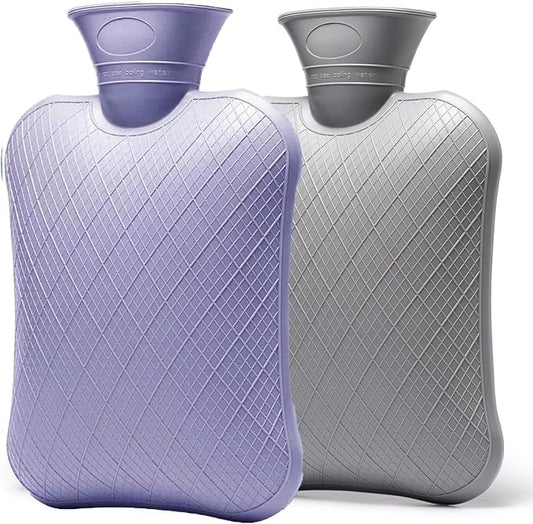 FORICOM Extra Large Hot Water Bag for Pain Relief, Hot Water Bottle for Bed Warming, Dog, Cat,Hot Water Pack, Heat Pack.2pack,2L Hot Water Bag for Back Pain