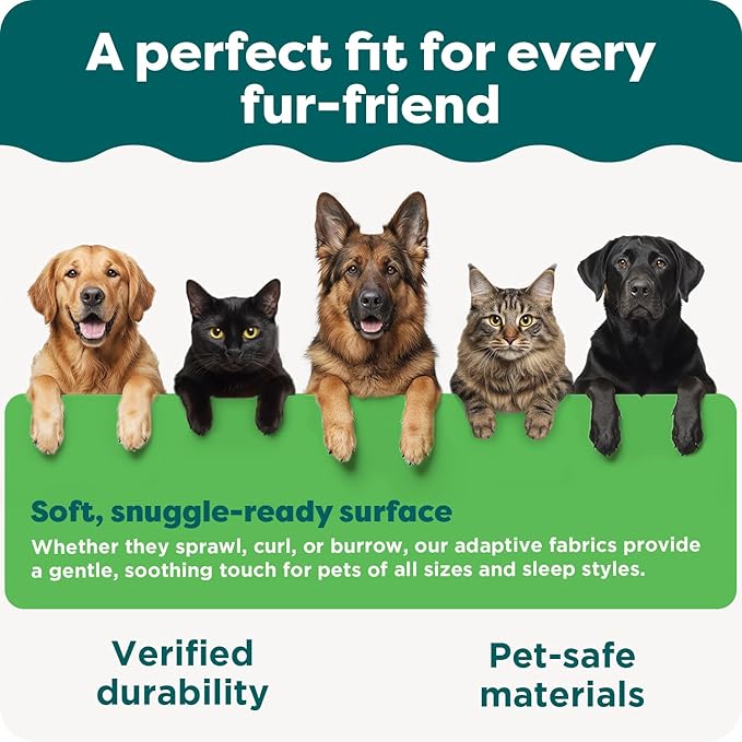 Furhaven 30" Round Calming Donut Dog Bed for Medium/Small Dogs, Refillable w/ Removable Washable Cover, Up to 45 lbs - Shaggy Plush Long Faux Fur Donut Bed -Mist Gray, Medium,30.0"L x 30.0"W x 10.0"Th