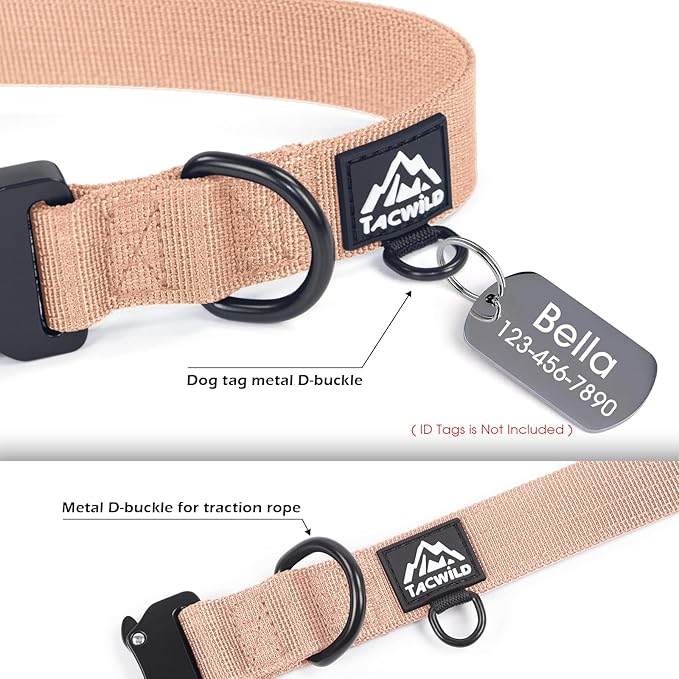 Dog Collar for Large Dogs - Adjustable, Chew Proof Nylon Collar with Metal Quick Release Buckle and D-Ring for Dog Tags (Carolina Blooms, XL(1.5''Width, Fit 15''-23''))