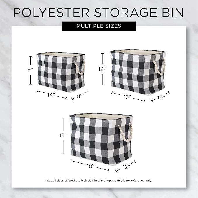 Bone Dry Pet Storage Paw and Bone, Trellis Collection, Medium Rectangle, 16x10x12, Black