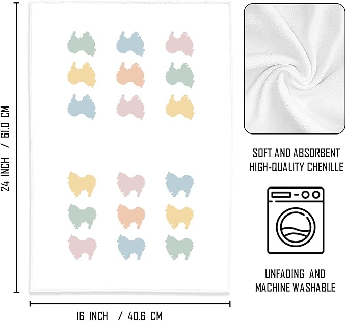Pomeranian Gifts Kitchen Towels - Pomeranian Dog Hand Towels, 16x24 Inches