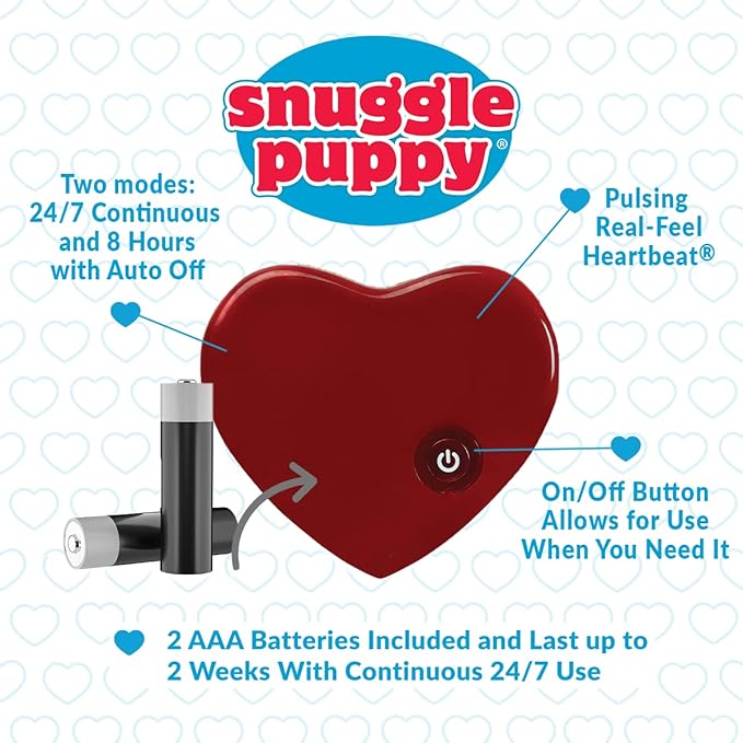 SmartPetLove Original Snuggle Puppy Essentials Starter Kit - Heartbeat Puppy for Dogs - Calming Aid with 3 Heat Packs, Puppy Teething Toy, Dog Chew Toy and Dog Blanket
