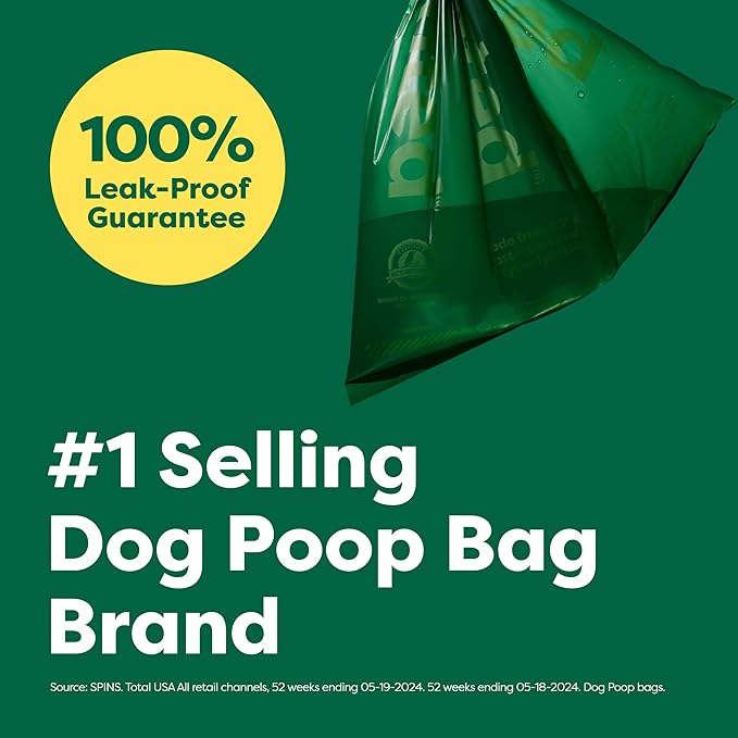 Earth Rated Dog Poop Bags Value Pack, Leak-Proof and Extra-Thick Pet Waste Bag for Big and Small Dogs, Refill Rolls, Unscented, 600 Count