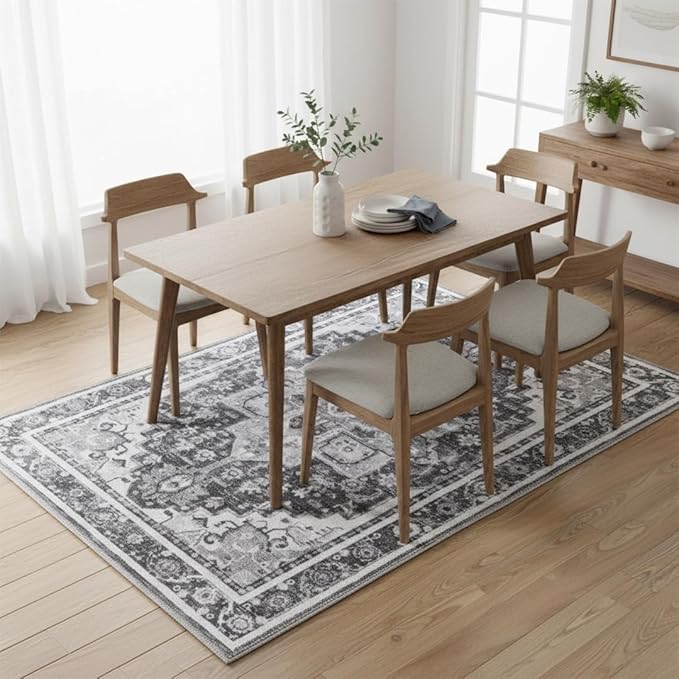 Muddy Mat짰 Onyx 2ft x 7ft Washable Area Rugs for Living Room, Bedroom & Dining Room ??Modern Soft Low Pile Non Slip Carpet ??Pet Friendly Waterproof Foldable Rugs for Home
