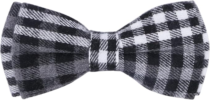 Faleela Soft &Comfy Bowtie Dog Collar,Detachable and Adjustable Bow Tie Collar,for Small Medium Large Pet (Medium (Pack of 1), Black and Whit)