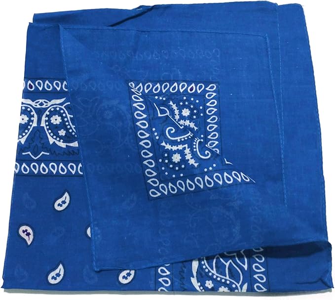 combocube 12 Pack(one Dozen) Multi-Purpose Cotton Paisley Cowboy Bandanas Headband for Men and Women