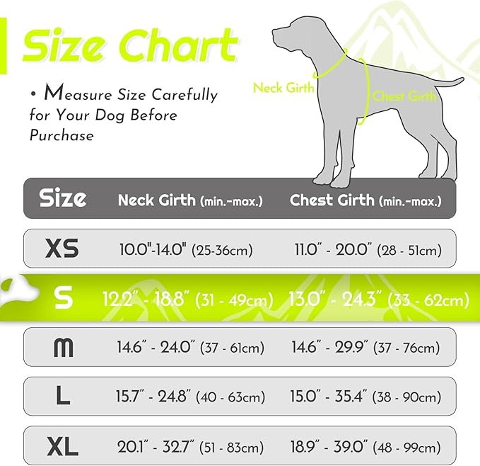 Eagloo Dog Harness Small Sized Dog, No Pull Service Vest with Reflective Strips and Control Handle, Adjustable and Comfortable for Walking, No Choke Pet Harness with 2 Metal Rings, Green, S
