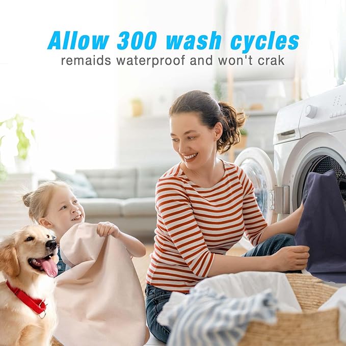 Dog Bed Covers Replacement Washable 100% Waterproof Dog Bed Sheets, Soft & Noiseless Pet Bed Cover, 2 Pack, 36" x 23" Blue