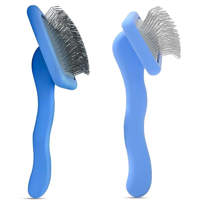 We Love Doodles Slicker Brush Bundle - Large and Mini Slicker Brush Kit for Dogs & Puppies - Grooming Brush for Medium & Long Hair - Made in USA