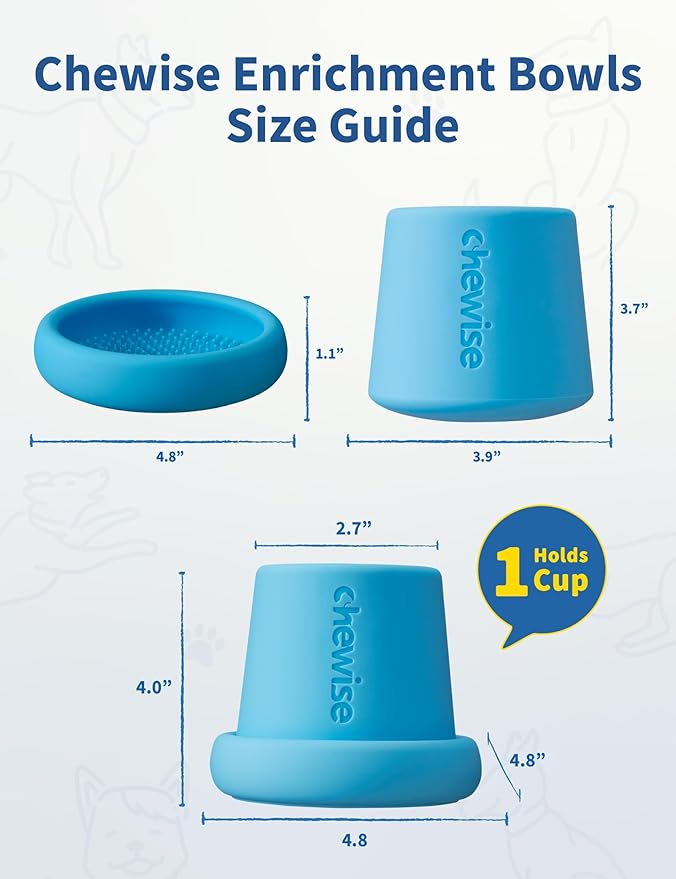 2-in-1 Dog Freeze Bowl – Freezable Deep Bowl & Licking Mat Set, Durable Food-Grade TPU Frozen Dog Treat Toy, Dishwasher Safe Frozen Licking Mat for Dogs