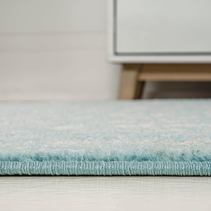 JONATHAN Y Ziri Moroccan Geometric Turquoise/Cream Indoor Area Rug, 3x5, Bohemian, Scandinavian, Easy-Cleaning for Living Room, Bedroom, Kitchen, Pet Friendly, Non-Shedding (MOH210E-3)