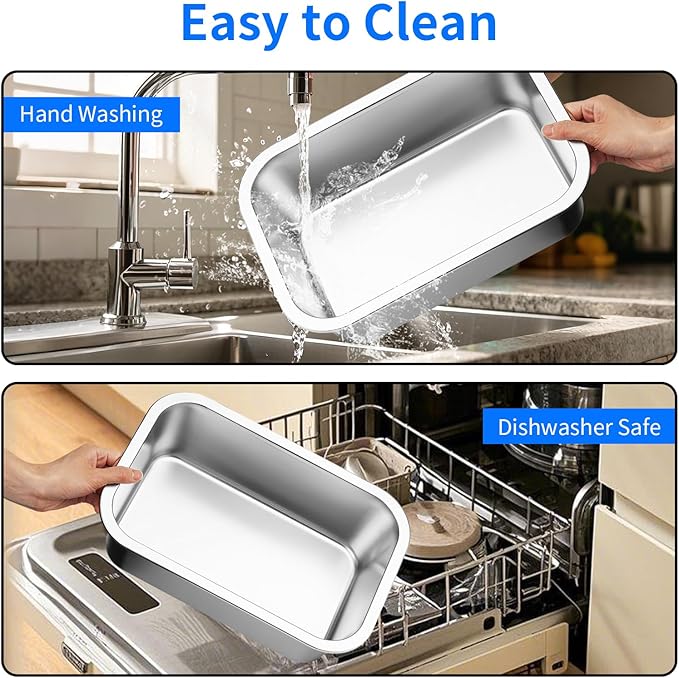 Ohtomber Stainless Steel Dog Bowls - 0.85 Gallons Large Metal Dog Water & Food Bowl No Spilling, High Capacity Water Trough Pet Dishes, Outdoor Feeder Food Plate for Medium Pet, Cat, Puppy