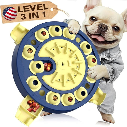 KADTC Dog Puzzle Toy, U.S. Brand & Design,Large Size,3 Levels of Step-by-Step Challenge,4 Ways to Play, Beginner-to-Advanced,Boredom Buster for Smart Dogs Mental Stimulation Enrichment Brain Games
