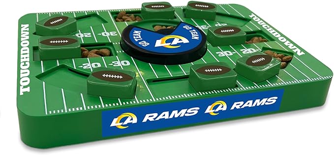 Pets First NFL Los Angeles RAMS Large Puzzle Toy, Dog Puzzle Treat Toy, New Large Size, Interactive Dog Treat Toy, Dog Slow Feeding Toy