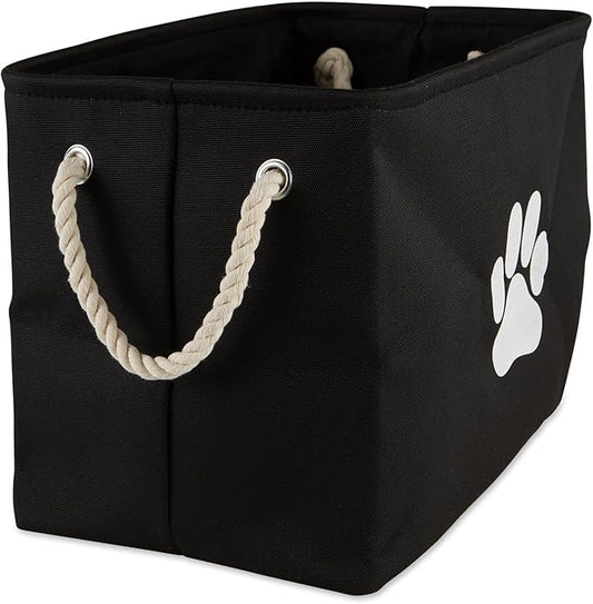 Bone Dry Pet Storage Collection Collapsible Bin, Black, Large Rectangle