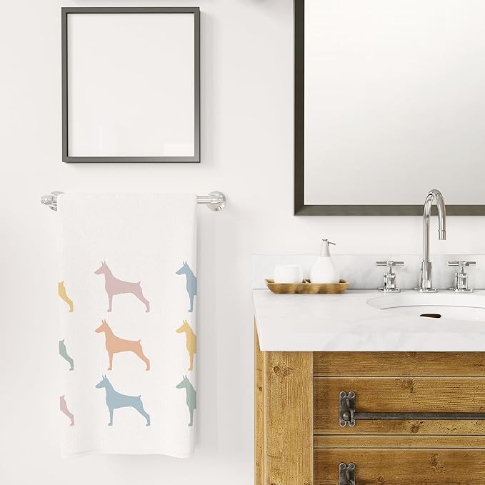 Doberman Kitchen Hand Towels - Tea Towels, Gifts for Women, Dog Mom, Decor - Decorative Bathroom Towels, 1624 Inches