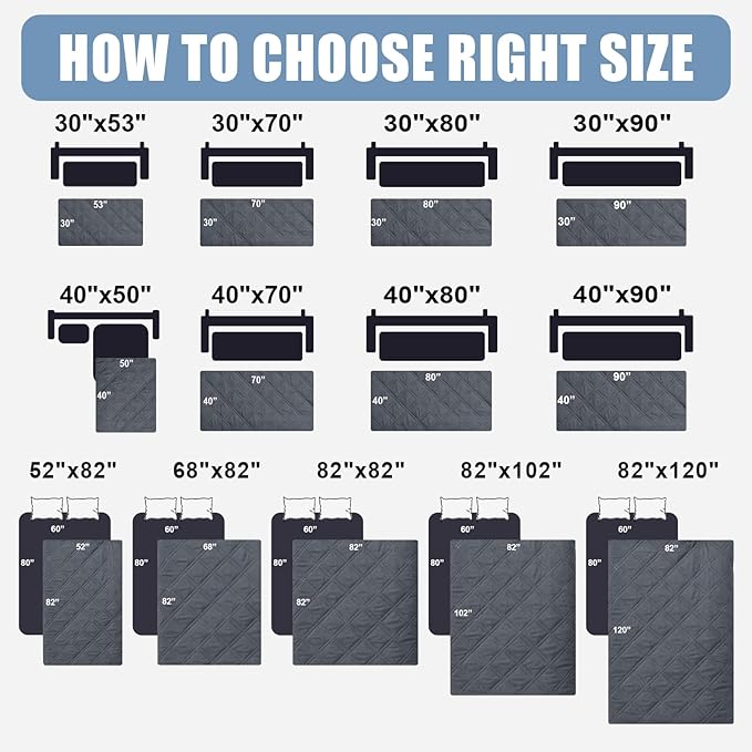 Smiry Waterproof Dog Bed Cover Pet Blanket, Soft Washable Dog Blanket for Furniture Bed Couch Sofa Reversible, Checkered (82"x120", Dark Grey/Black)