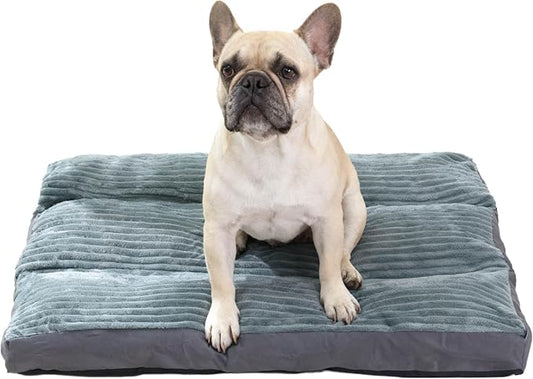 Dog Beds for Medium Dogs -Dog Crate Pad with Removable Washable Cover, Non-Slip Bottom, Pet Mat Comfort Cushion for Joint Relief, Deep Sleep & Home Decor