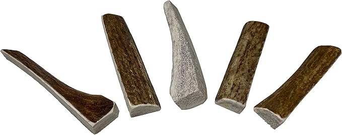 X Small Split 5 Pack (for 0-10 lb Dogs and Puppies) Premium Grade Elk Antlers for Dogs (5 Pieces) Sourced in The USA