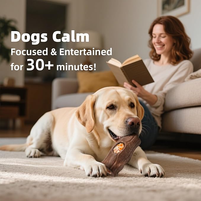 2 Pack Dog Toys for Aggressive Chewers, Interactive Indestructible Dog Toys to Keep Them Busy, Durable Dog Frozen Treat Toy for Large & Medium Dogs, Reduces Anxiety & Extends Playtime, Brown