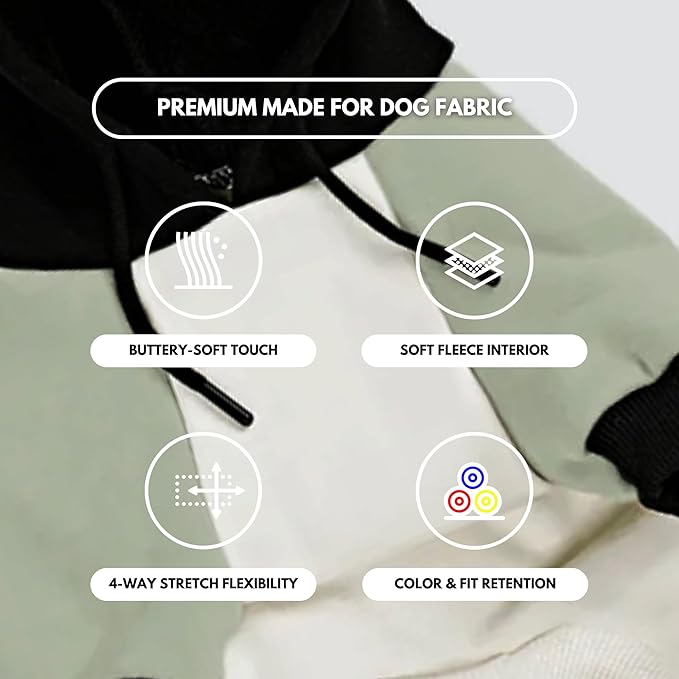 Spark Paws Human Hoodie - Premium Quality, Buttery Soft, Superior Comfort and Fit, Calming Fleece Interior, Suitable for All Styles - Olive Cream - M