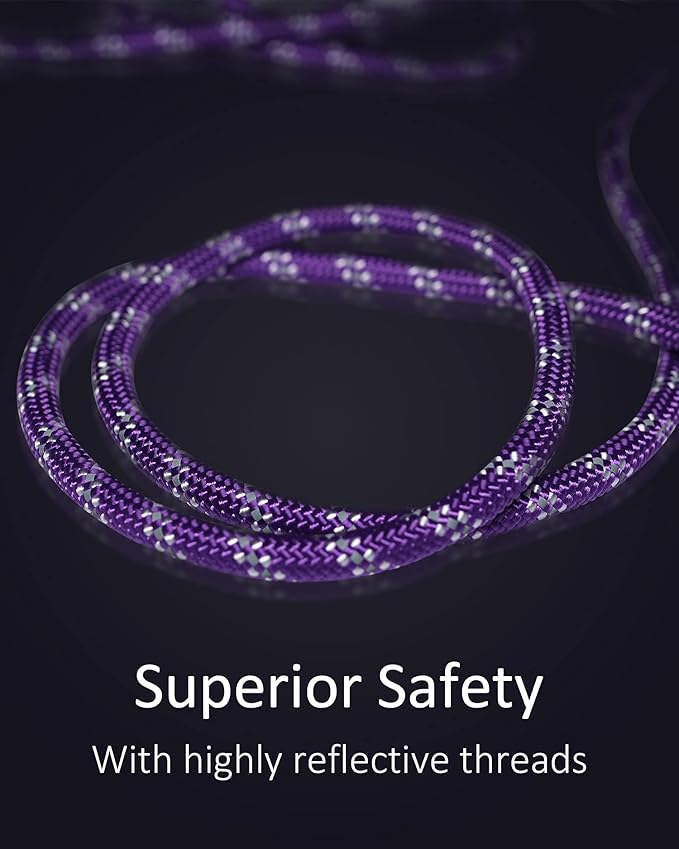 Long Rope Leash for Dog Training 16FT 30FT 50FT 100FT, Reflective Threads Check Cord Recall Training Agility Dog Lead for Large Medium Small Dogs, Dog Tie-out cable for Playing, Camping, or Backyard