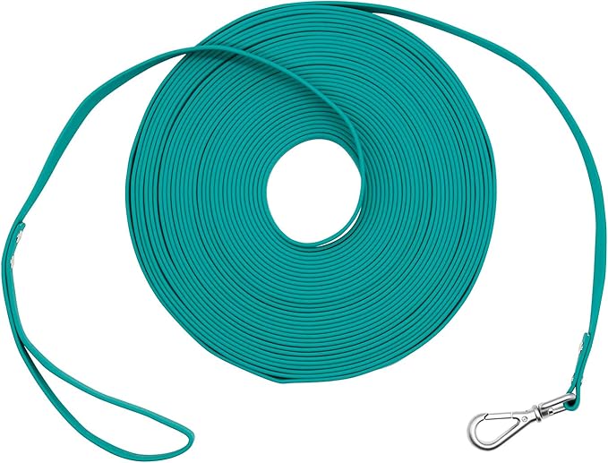 Long Dog Leash Waterproof Recall Training Lead Outdoor Long Line Great for Training, Beach, Play, Camping, or Backyard