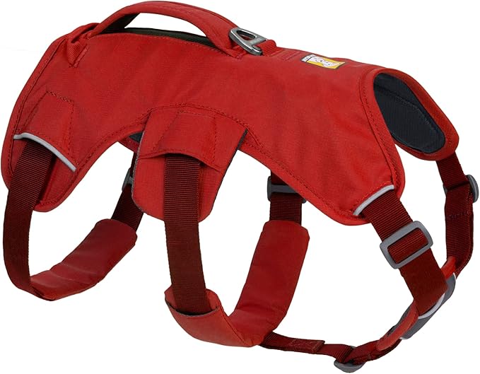 Ruffwear, Web Master, Multi-Use Support Dog Harness, Hiking and Trail Running, Service and Working, Everyday Wear, Red Sumac, Small