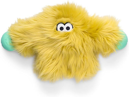 WEST PAW Rowdies Helga Durable Plush Dog Toy with Reinforced Seams Chew Resistant HardyTex Fabric and Interactive Squeaker for Safe Indoor and Outdoor Playtime Bundle for Dogs - Citrus