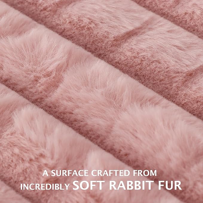 BVAGSS Dog Bed Washable Crate Mattress,Anti-Slip Memory Foam Soft Warm Pet Cushion for Small Medium Dogs, Calming Fluffy Sleeping Kennel Pad XH082 (30''x20'',Pink)