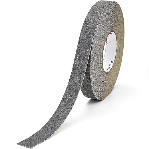 S&X Gray Anti Slip Tape 1 Inch x 60 FT Roll, Ultimate Non Slip Grip Tape for Stairs Outdoor Wooden Steps & Exterior Grips, Grit 60, Waterproof, Extra-Durable