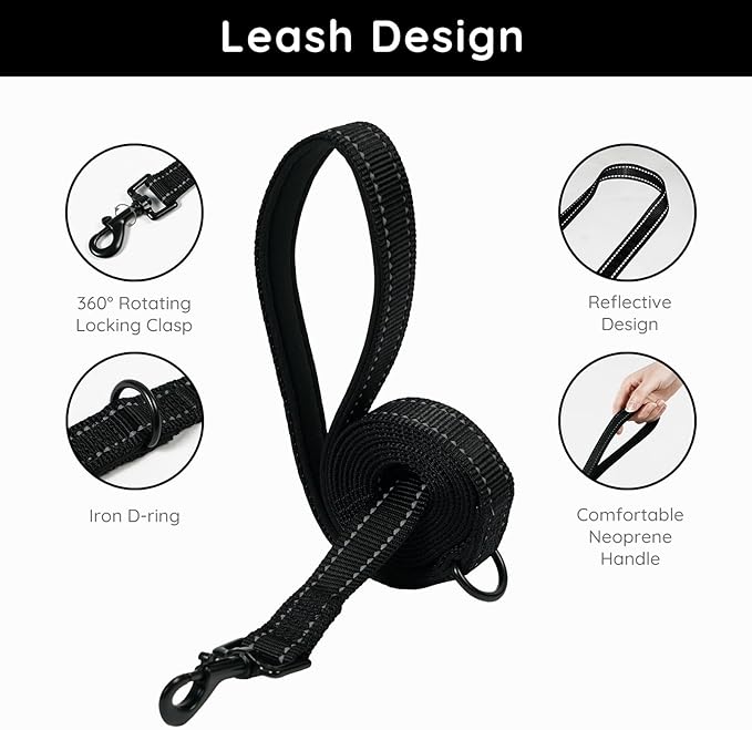 BELLA & PAL Step in Vest Harness for Small and Medium Dogs, No Pull Small Dog Harness with Leash Set, Comfortable Air Mesh Dog Vest Harness with Reflective Strip (Deep Black, XS)