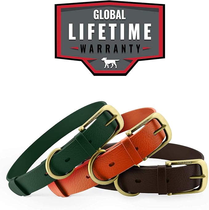 Tuff Pupper Classic Heavy Duty Dog Collar | 10x Stronger Than Leather | 100% Waterproof & Odor Proof Dog Collar | Tough Rust-Proof All Metal Hardware