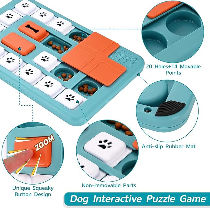 Dog Puzzle Toys - Interactive IQ Training & Mental Stimulating Toys for Large, Medium & Small Dogs