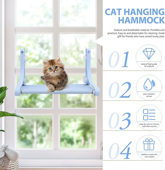 Mipcase Cat Window Hammock Cup Mounted Sleeping Bed for Pets Comfortable Design for Play and Relaxation Indoor Cat Accessory