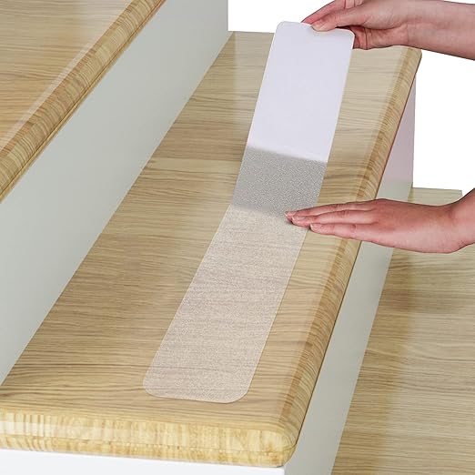 Qingluan Non-Slip Carpet Stair Treads, 15 Count, 24" x 4", Non-Skid Self Adhesive Tape for Indoor & Outdoor Steps, Staircases, Safety for Kids, Elders and Pets