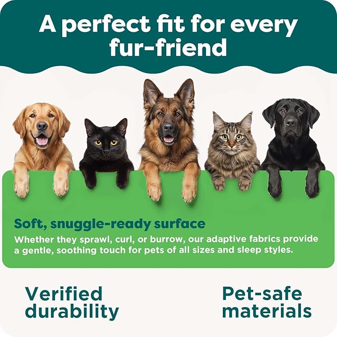 FurHaven Replacement Dog Bed Cover, Long Faux Fur for Calming Cuddlers, Machine Washable, Customizable Filling, Jumbo XL, Gray