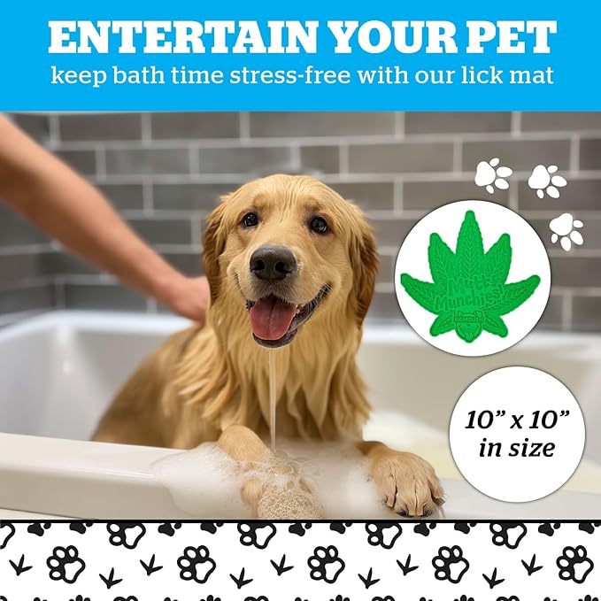 BigMouth Inc Mutt Munchies Lick Mat - Funny Dog Lick Mat - Silicone Pet Licking Toys - Licking Treats Pad - Cute Doggy, Cat Gift