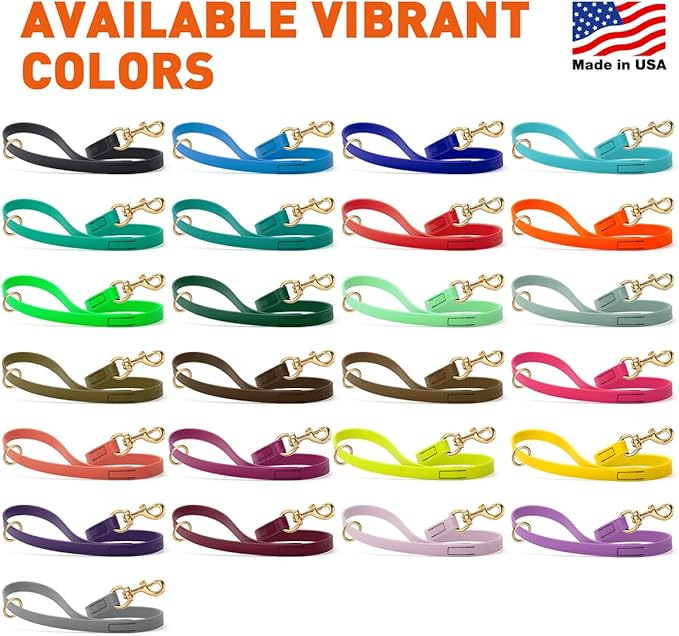 Viper Biothane K9 Working Dog Leash Waterproof Lead for Tracking Training Schutzhund Odor-Proof Long Line with Solid Brass Snap for Puppy Medium and Large Dogs 20in, Violet Purple