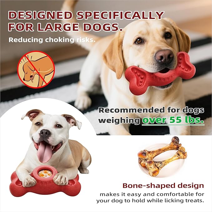 Dog Frozen Treat Toys to Keep Them Busy - Interactive Dog Puzzle Toys with Frozen Mold, Indestructible Aggressive Chew Toys for Large Dogs, Food Grade-Easy to Clean-Reduce Anxiety-Safe Chewing